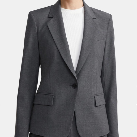 New Theory charcoal Gabe Blazer/Suit - Picture 1 of 5